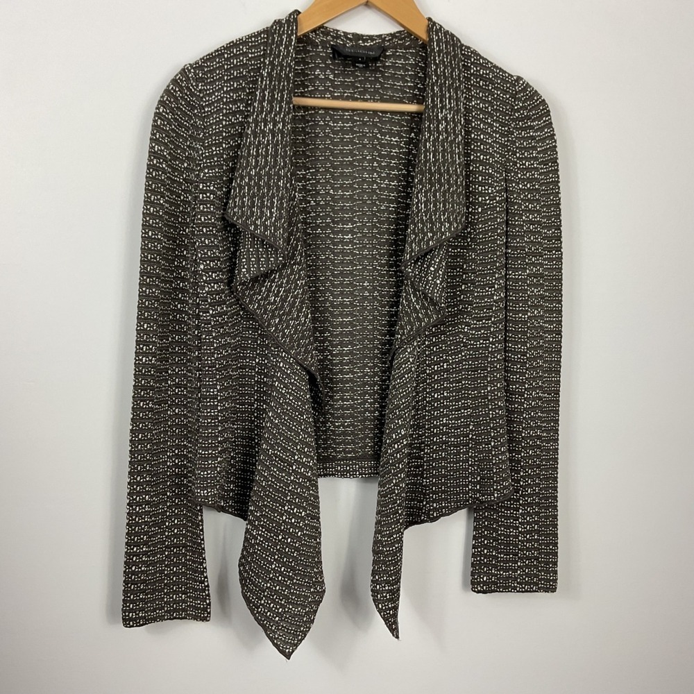 ST JOHN Open Front Draping Cascade Cardigan Women's Size 2